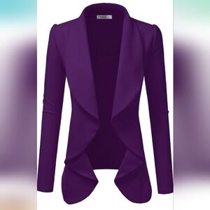 Doublju Women's Purple Blazer